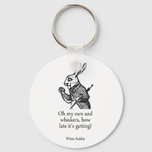 White Rabbit Alice in Wonderland Keychain