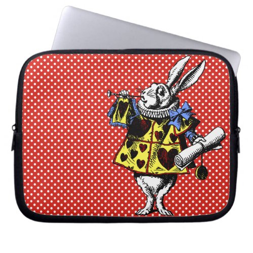 White Rabbit Alice in Wonderland Laptop Sleeve