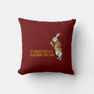 White Rabbit Alice In Wonderland Throw Pillow