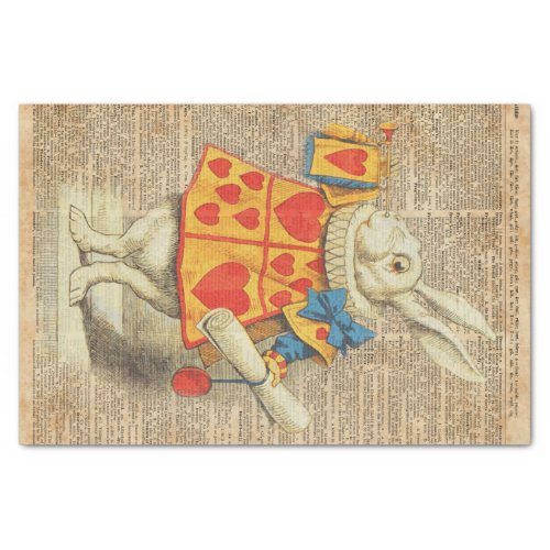 White Rabbit Alice in Wonderland Vintage Artwork Tissue Paper