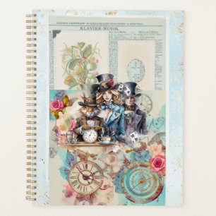 White Rabbit, Alice & Mad Hatter in Top Hats Planner