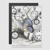 White Rabbit Alice Wonderland Clocks Art (Front/Back)