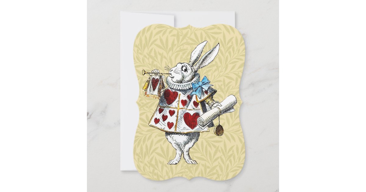 White Rabbit Alice Wonderland Hearts | Zazzle