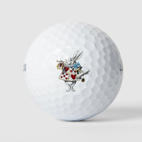 White Rabbit Alice Wonderland Hearts Tote Golf Balls