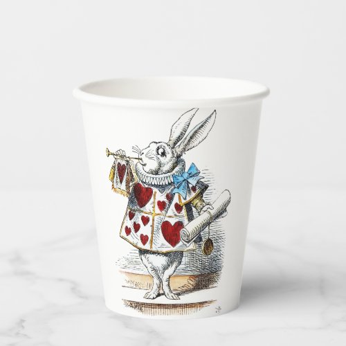 White Rabbit Alice Wonderland Hearts Tote Paper Cups
