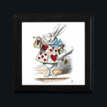 White Rabbit Alice Wonderland Rabbit of Hearts Gift Box<br><div class="desc">This is the classic character,  the White Rabbit,  in his suit of hearts as the herald of the Court of Hearts. From the orignal alice's adventures in Wonderland illustrated by John Tenniel.</div>