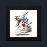 White Rabbit Alice Wonderland Rabbit of Hearts Gift Box<br><div class="desc">This is the classic character,  the White Rabbit,  in his suit of hearts as the herald of the Court of Hearts. From the orignal alice's adventures in Wonderland illustrated by John Tenniel.</div>