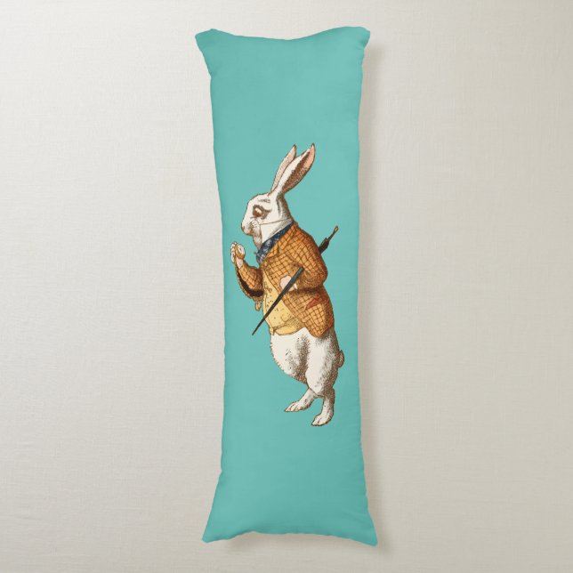 White Rabbit (Alice's Adventures in Wonderland) Body Pillow (Front Vertical)