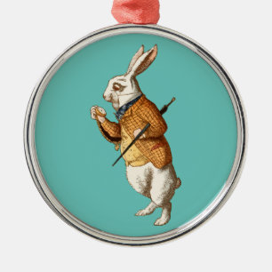 White Rabbit (Alice's Adventures in Wonderland) Metal Ornament