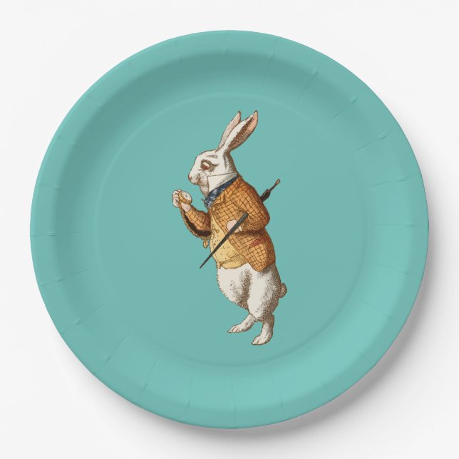 White Rabbit (Alice's Adventures in Wonderland) Paper Plates (Front)