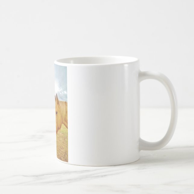 White Rabbit and Yellow Horse Coffee Mug (Right)