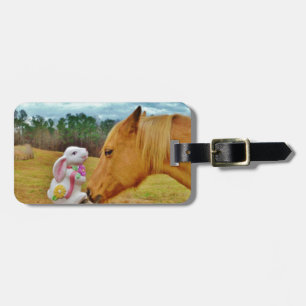 White Rabbit and Yellow Horse Luggage Tag