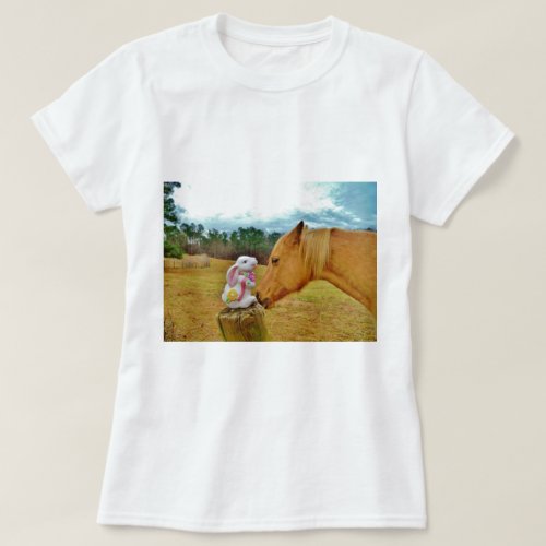 White Rabbit and Yellow Horse T_Shirt