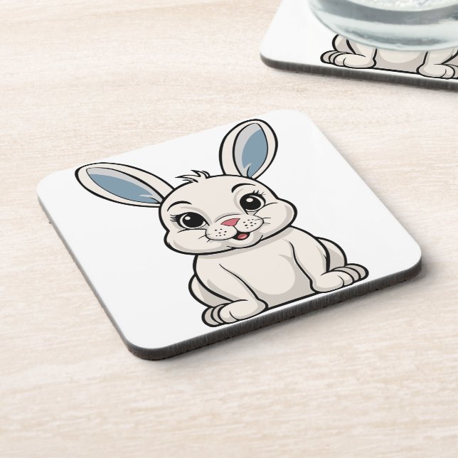 White Rabbit Beverage Coaster (Left Side)