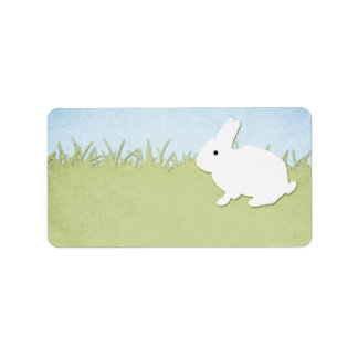 White Rabbit Blank Address Label