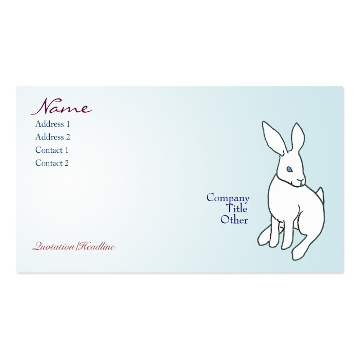 White Rabbit Business Cards