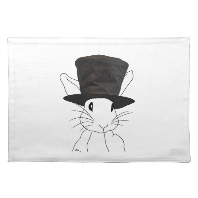 White Rabbit Cloth Placemat (Front)