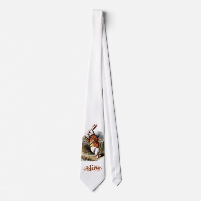 White Rabbit (color) Neck Tie (Front)