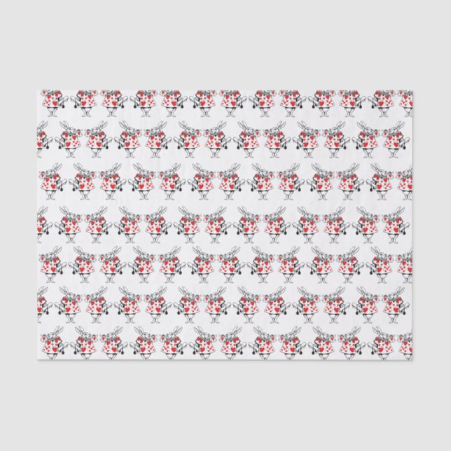 White Rabbit Court Trumpeter Alice in Wonderland 2 Tissue Paper (Front)