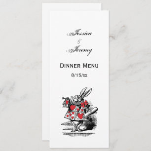 White Rabbit Court Trumpeter Alice in Wonderland Invitation