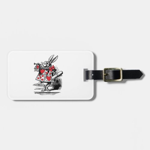 White Rabbit Court Trumpeter Alice in Wonderland Luggage Tag