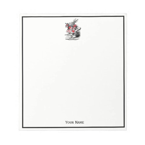 White Rabbit Court Trumpeter Alice in Wonderland Notepad