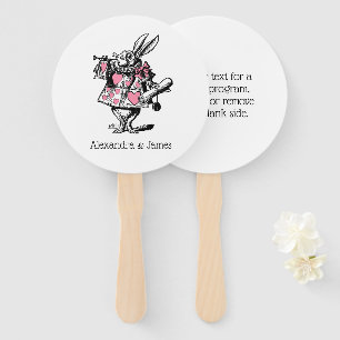 White Rabbit Court Trumpeter Alice in Wonderland P Hand Fan