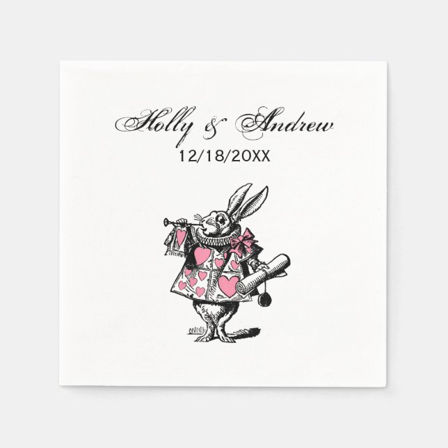 White Rabbit Court Trumpeter Alice in Wonderland P Paper Napkins (Front)