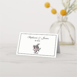 White Rabbit Court Trumpeter Alice in Wonderland P Place Card