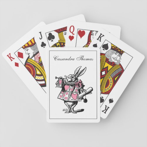 White Rabbit Court Trumpeter Alice in Wonderland P Playing Cards