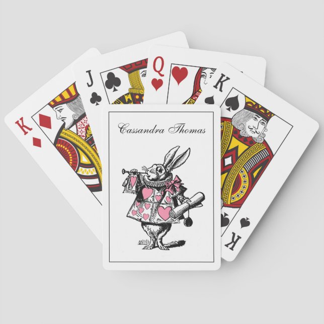 White Rabbit Court Trumpeter Alice in Wonderland P Poker Cards (Back)