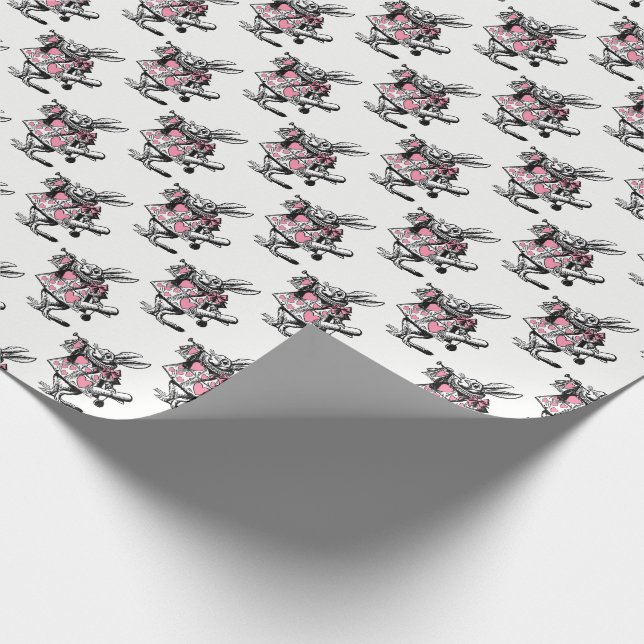 White Rabbit Court Trumpeter Alice in Wonderland P Wrapping Paper (Corner)