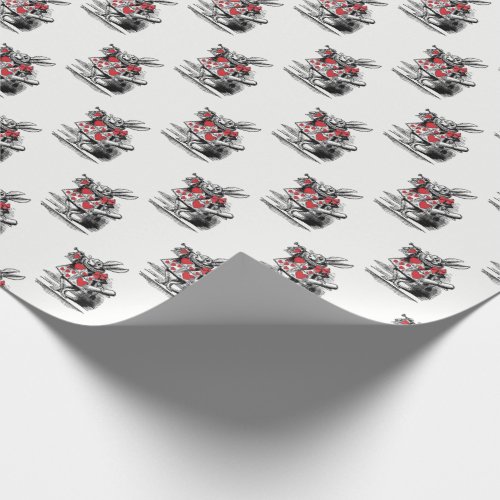 White Rabbit Court Trumpeter Alice in Wonderland Wrapping Paper