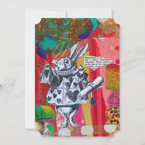 White Rabbit Designer Valentines Day Flat Card
