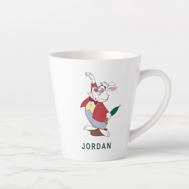 White Rabbit from Alice and Wonderland Disney Latte Mug (Right)