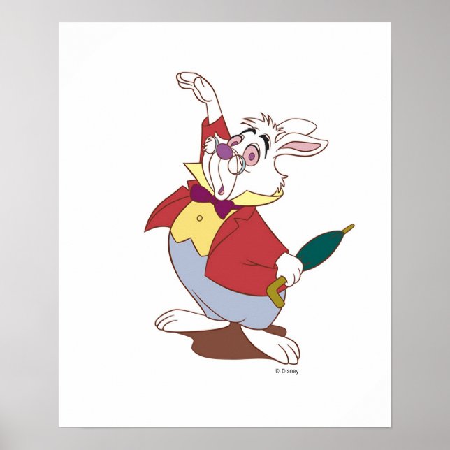White Rabbit from Alice and Wonderland Disney Poster (Front)