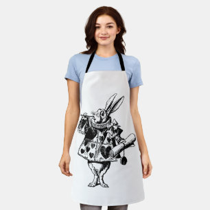 White Rabbit from Alice In Wonderland Apron