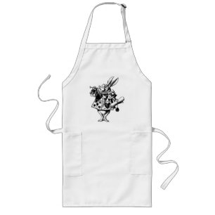 White Rabbit from Alice In Wonderland Long Apron