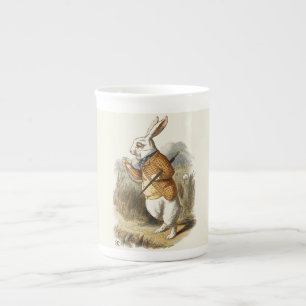 White Rabbit from Alice In Wonderland Vintage Art Bone China Mug