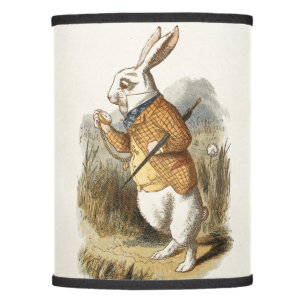 White Rabbit from Alice In Wonderland Vintage Art Lamp Shade