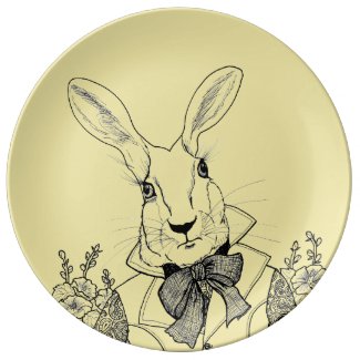 White Rabbit from Alice's Adventures in Wonderland Dinner Plate