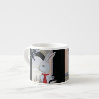 White Rabbit Goes To Paris Expresso Mug