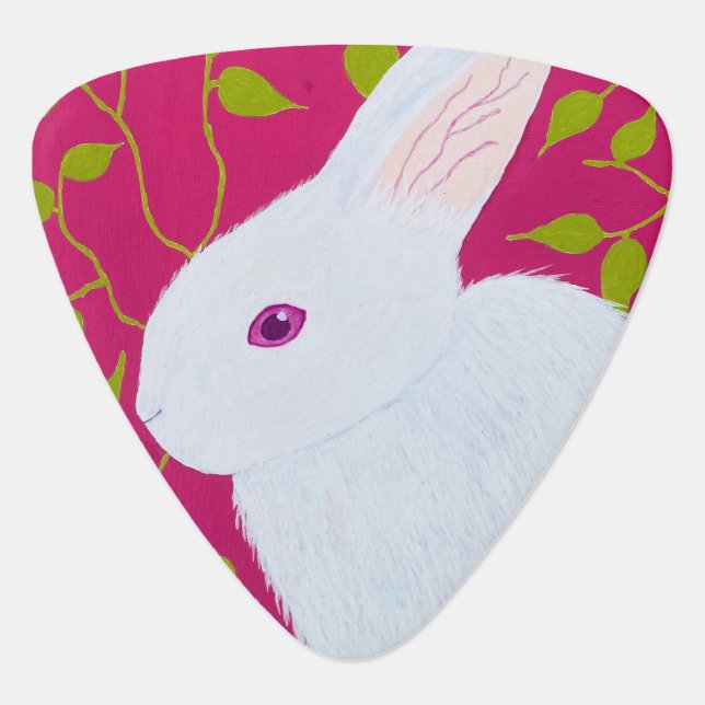 white rabbit guitar pick (Front)