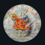 White Rabbit Hearts Alice Classic Dartboard With Darts<br><div class="desc">The Classic White Rabbit from Alice's Adventures in Wonderland features the white rabbit. This classic image of the white rabbit is from the original book, showing the rabbit blowing a horn, wearing a uniform of red hearts. The white rabbit is seen throughout the classic Alice story, from the rabbit hole,...</div>