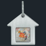 White Rabbit Hearts Alice Classic Pet ID Tag<br><div class="desc">The Classic White Rabbit from Alice's Adventures in Wonderland features the white rabbit. This classic image of the white rabbit is from the original book, showing the rabbit blowing a horn, wearing a uniform of red hearts. The white rabbit is seen throughout the classic Alice story, from the rabbit hole,...</div>