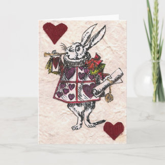 white rabbit herald card
