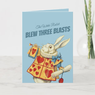 White Rabbit herald Color CC0676 Tenniel Valentine Holiday Card