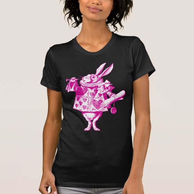 White Rabbit Herald Inked Pink T-Shirt (Front)