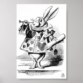 White Rabbit Herald Poster (Alice's Adventures)