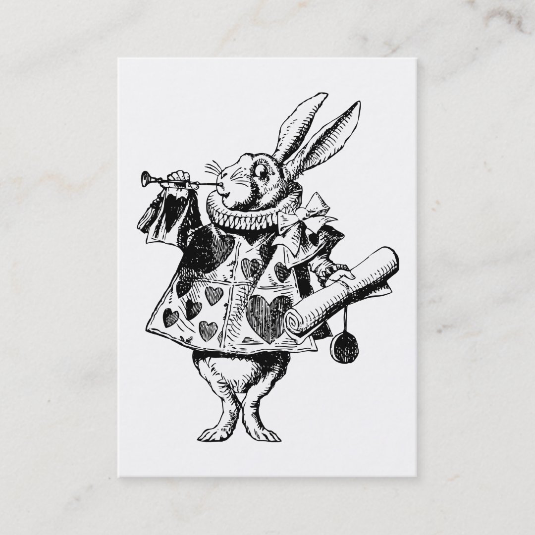 White Rabbit Herald Prom Bid Calling Card | Zazzle